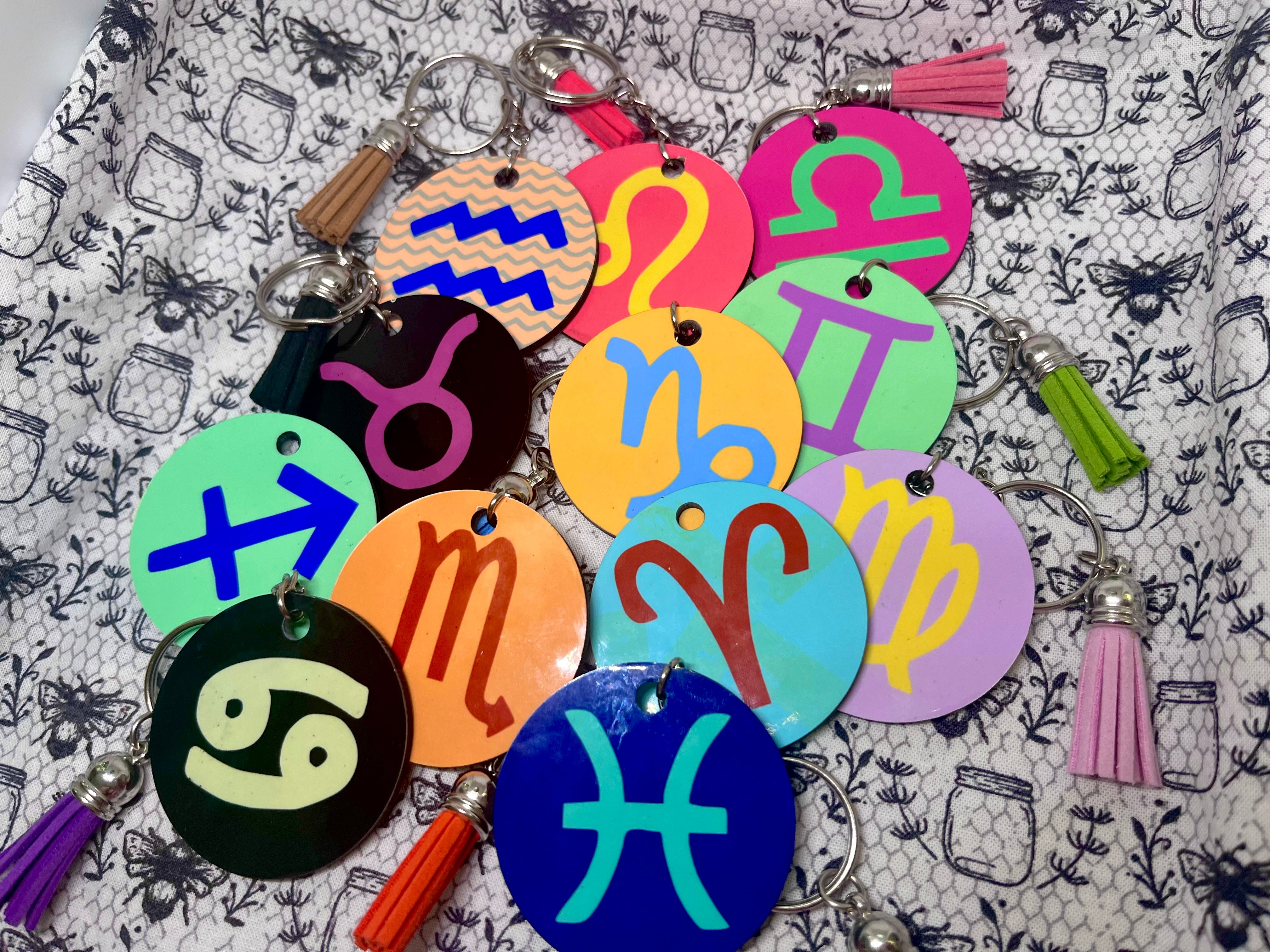 back image of Zodiac Keychains created DesignedbyAng