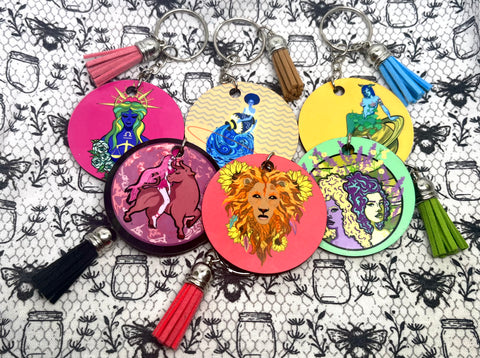 Zodiac Keychains created DesignedbyAng