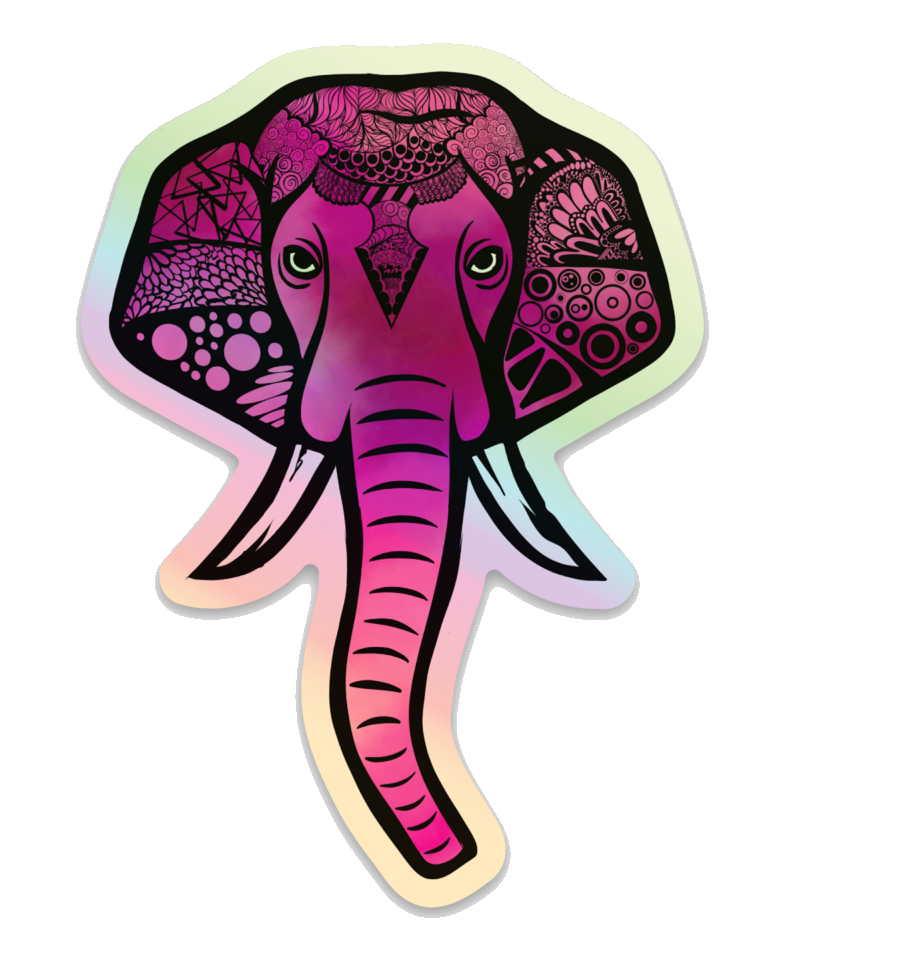 Pink Holo Elephant