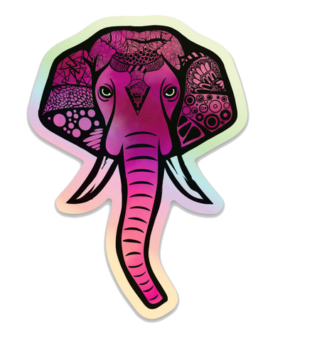 Pink Holo Elephant