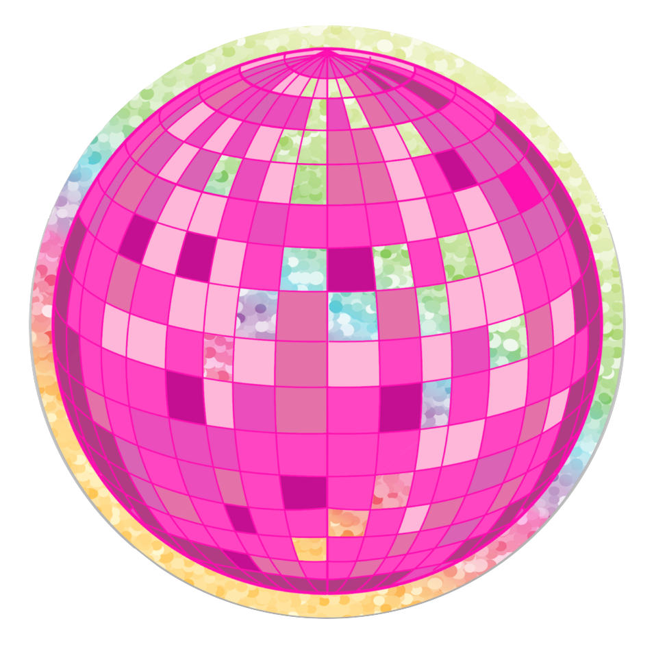 Glitter sticker of Disco ball DesignedbyAng