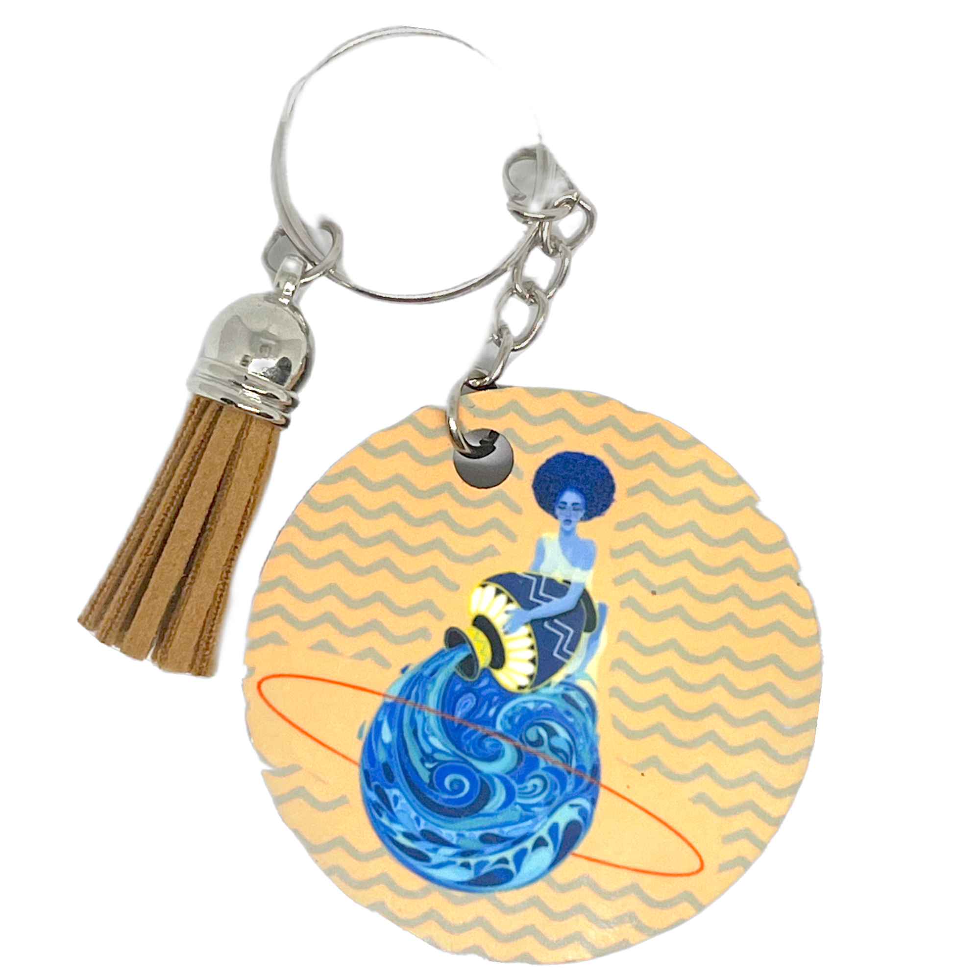 Aquarius Zodiac Keychain created DesignedbyAng