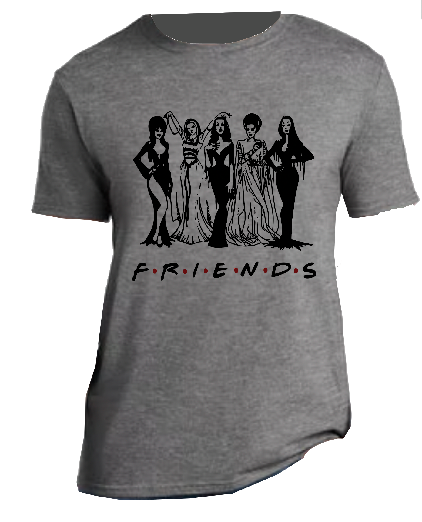 3XLGrey Spooky girl Friends t-shirt DesignedbyAng