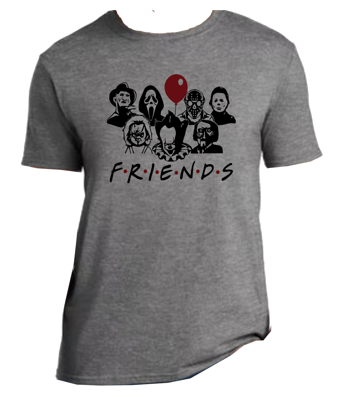 3XLGrey Slasher Friends tshirt DesignedbyAng