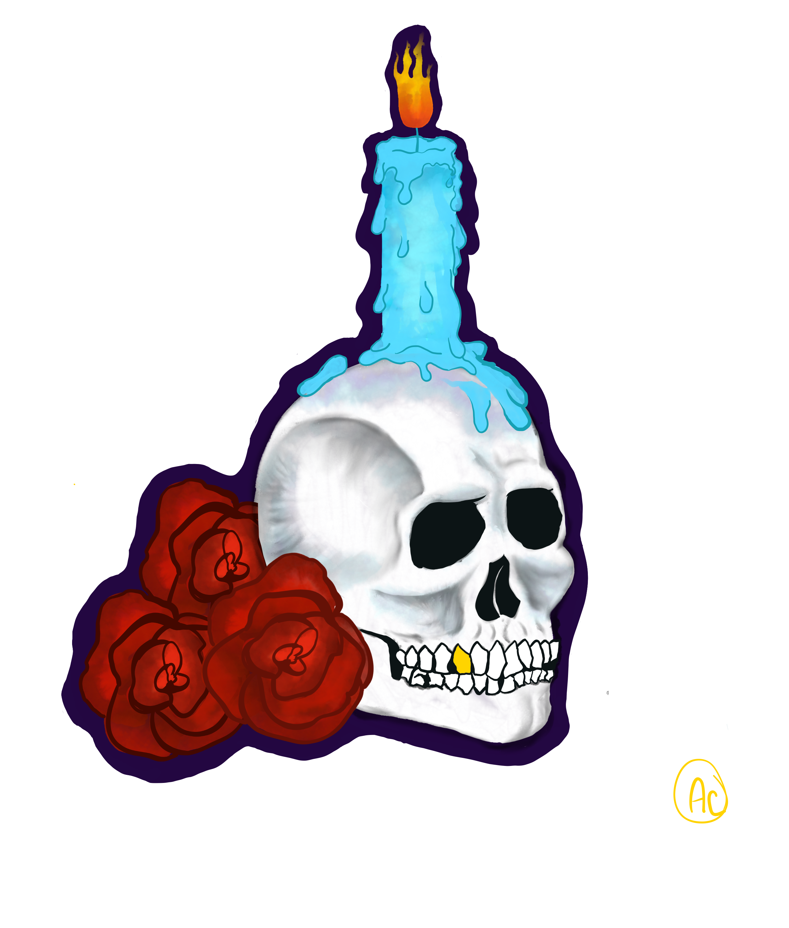  Skull and roses DesignedbyAng