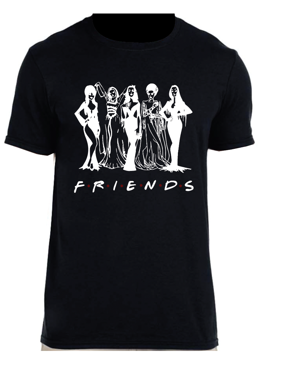 3XLBlack Spooky girl Friends t-shirt DesignedbyAng