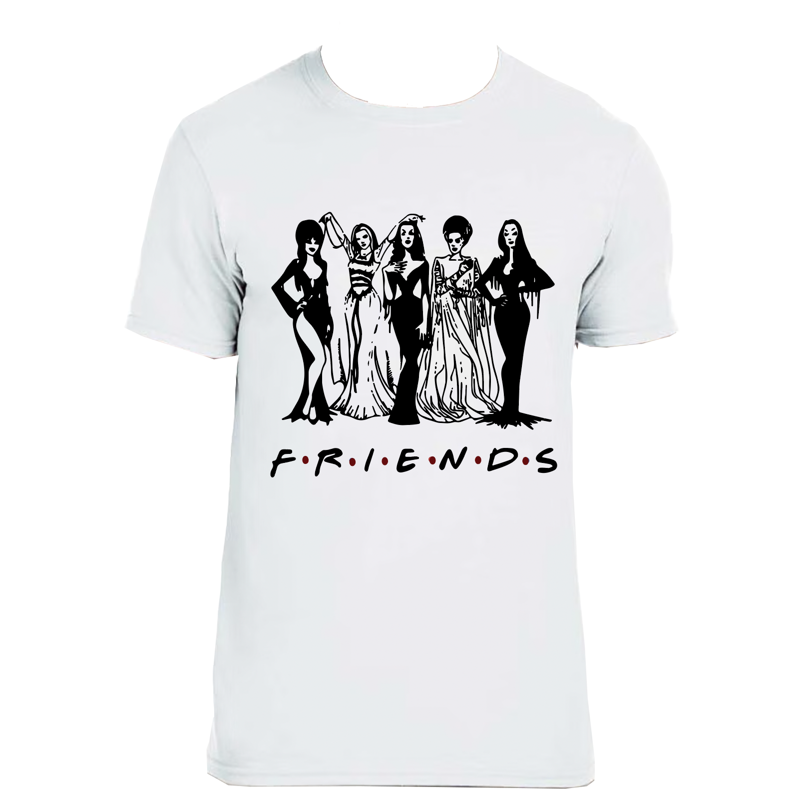 3XLwhite Spooky girl Friends t-shirt DesignedbyAng